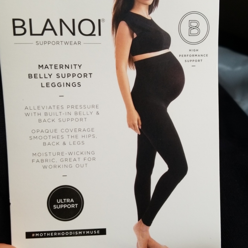 Blanqi Black Maternity Support Leggings - Picture 3 of 5
